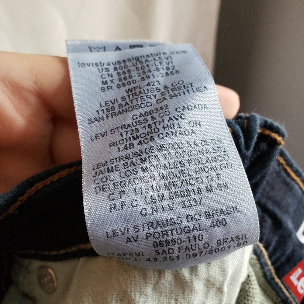 Denizen From Levi's 216 Skinny Fit Boy's Dark Wash Denim Blue Jeans - Picture 8 of 8